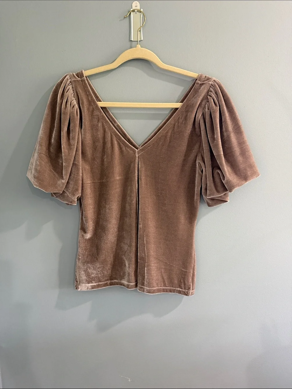 Free People velvet blouse